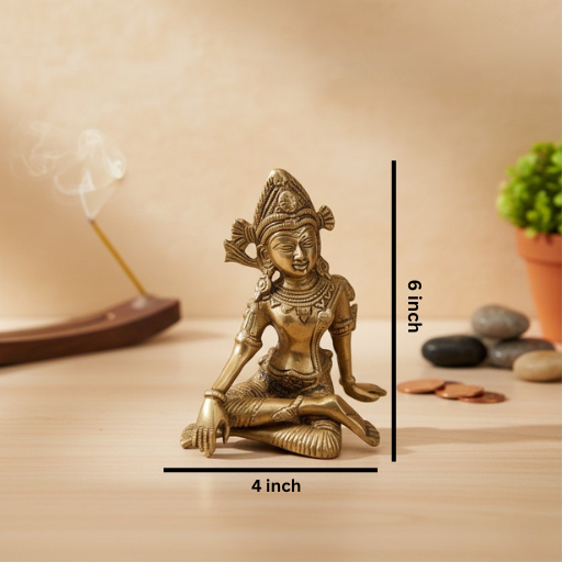 Brass Indra Dev Small