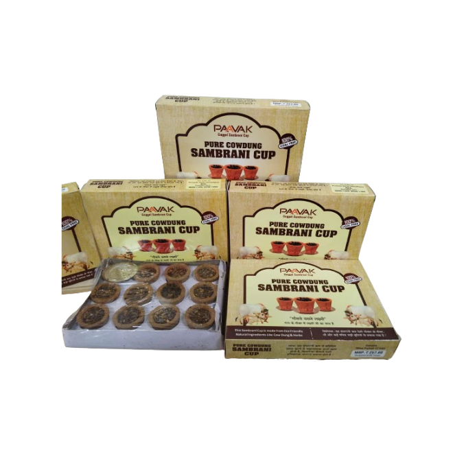 Pure cow Sambrani dhoop cup