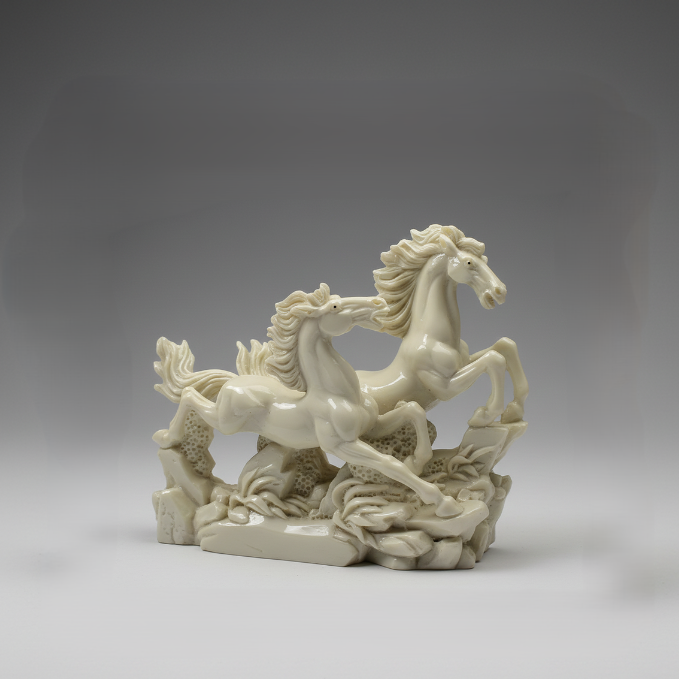 White Galloping Horses