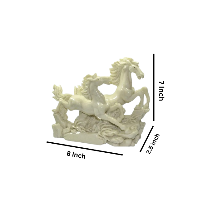 White Galloping Horses