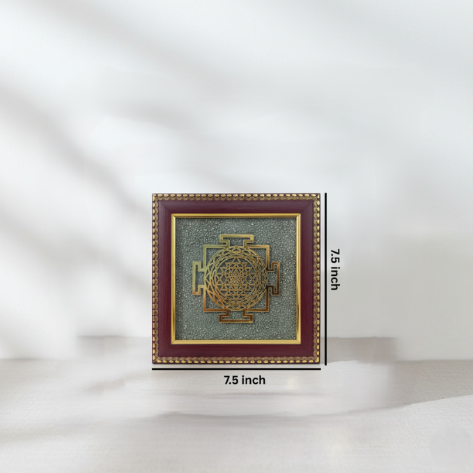 Pyrite Shri Yantra Frame