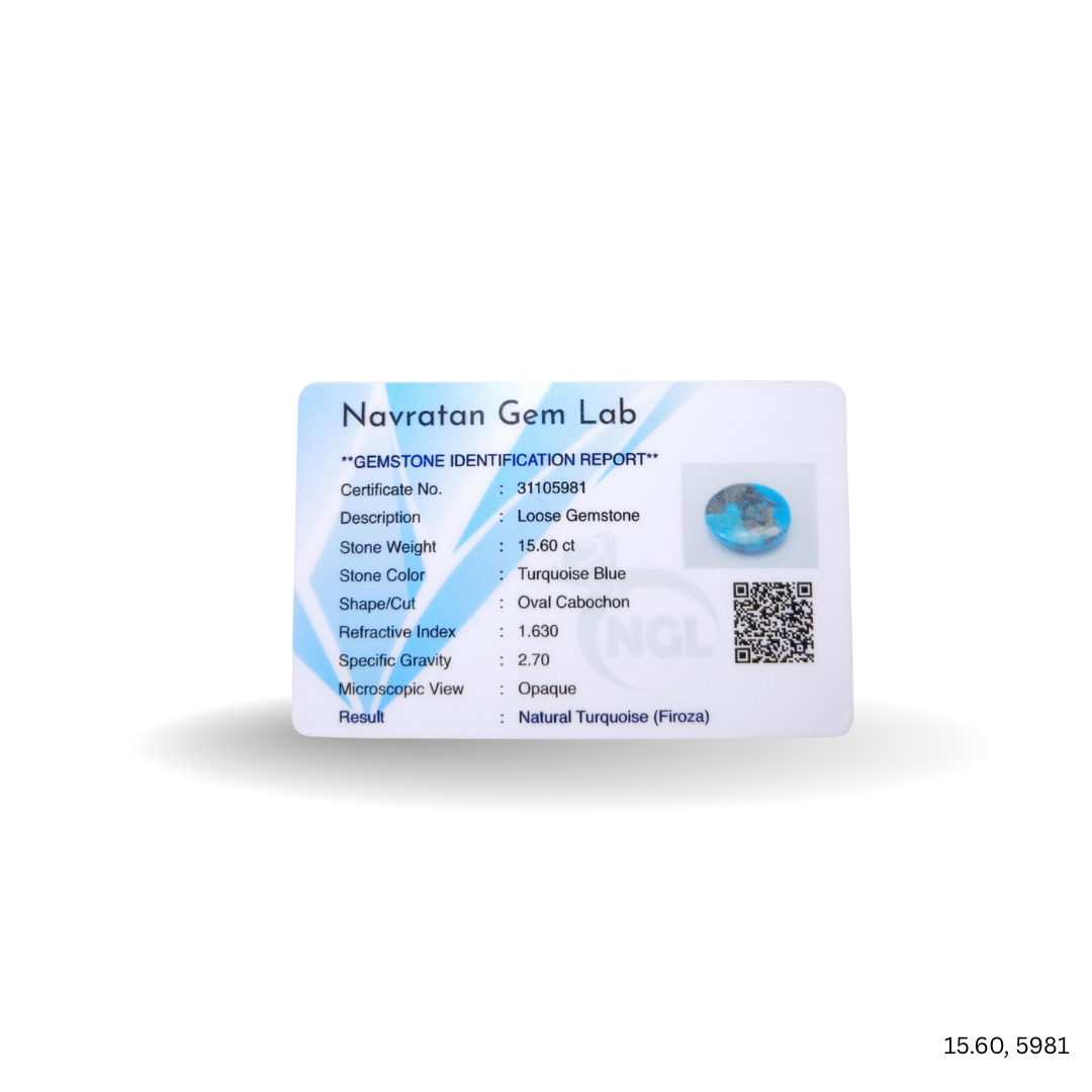 15.60 CARAT FIROZA (GRADE A)