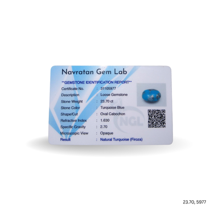 23.70 CARAT FIROZA (GRADE A)