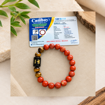 Aries Zodiac Crystal Bracelet