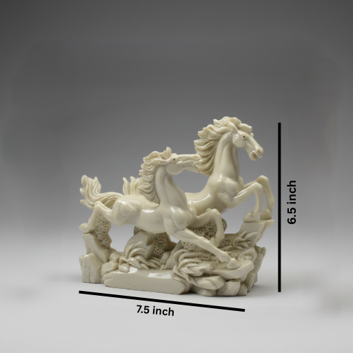 White Galloping Horses
