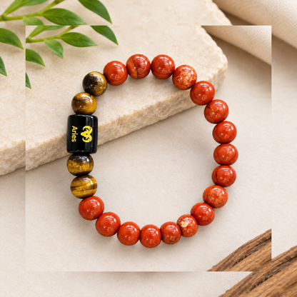 Aries Zodiac Crystal Bracelet