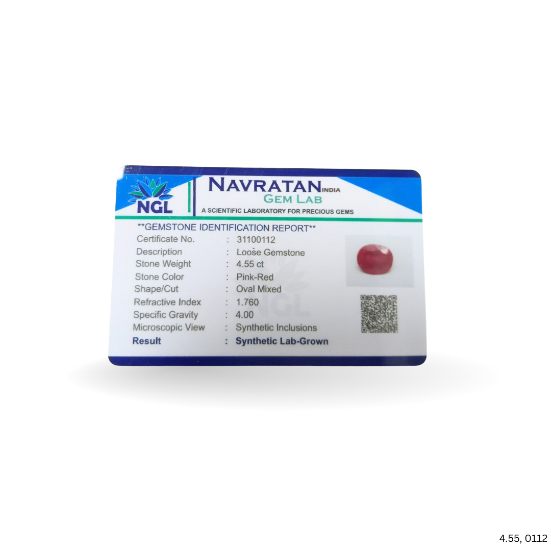 4.55 CARAT RUBY (GRADE B)