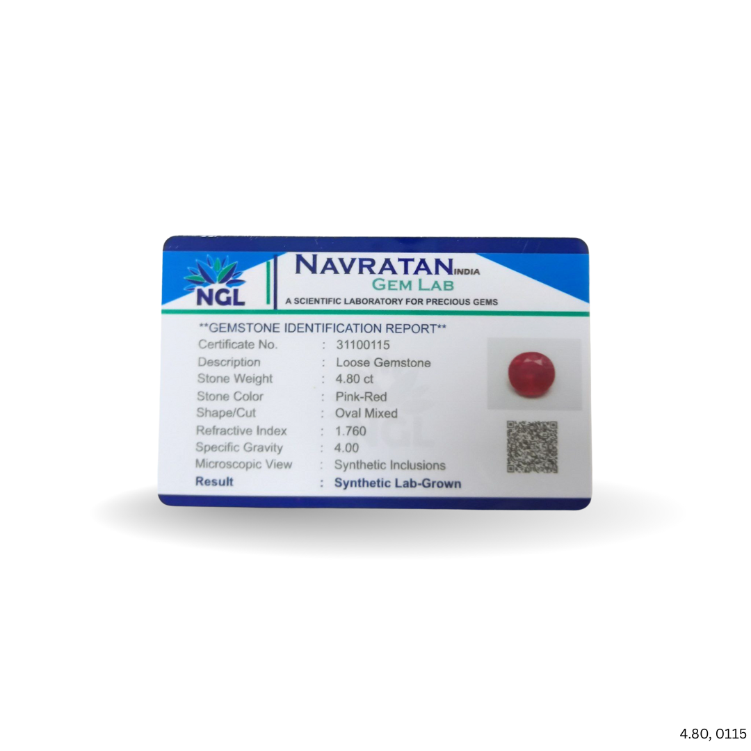 4.80 CARAT RUBY (GRADE B)