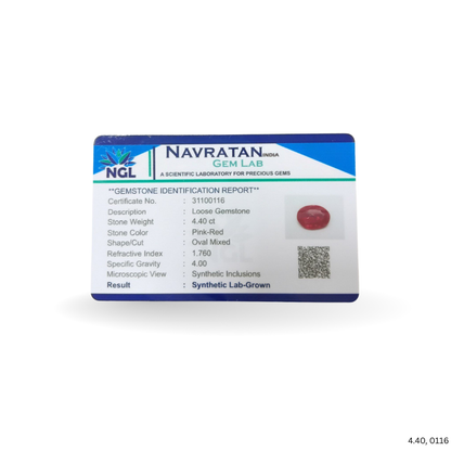 4.40 CARAT RUBY (GRADE B)