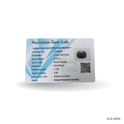 8.15 CARAT GOMEDA (GRADE A)