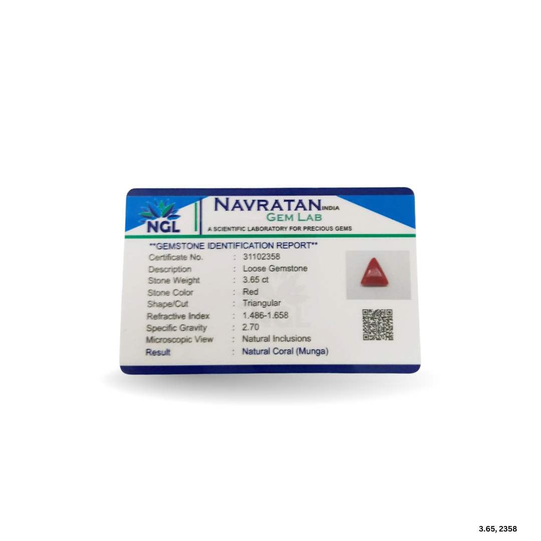 3.65 CARAT MOONGA (TRIANGLE)