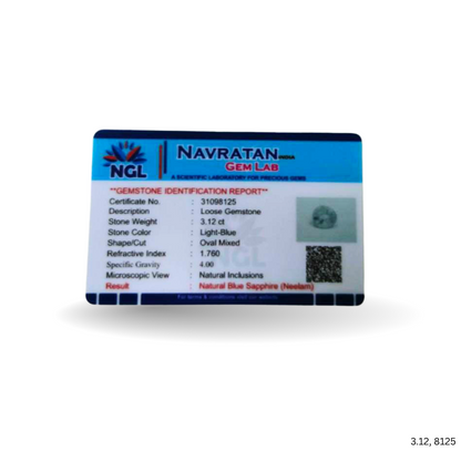 3.12 CARAT NEELAM (GRADE A)