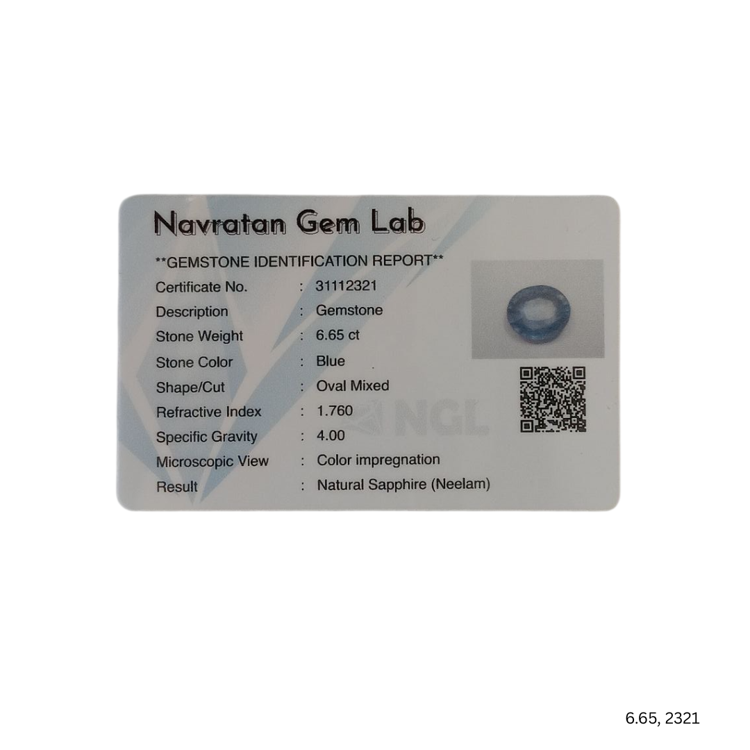 6.65 CARAT NEELAM (GRADE A)