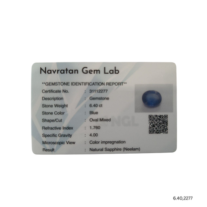 6.40 CARAT NEELAM (GRADE A)