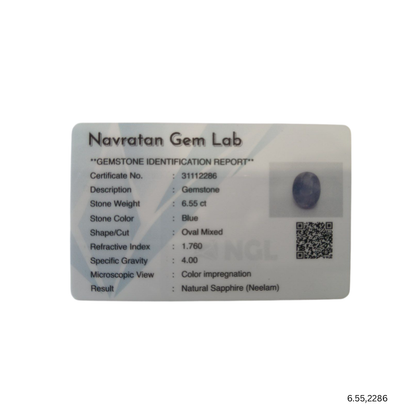 6.55 CARAT NEELAM (GRADE A)