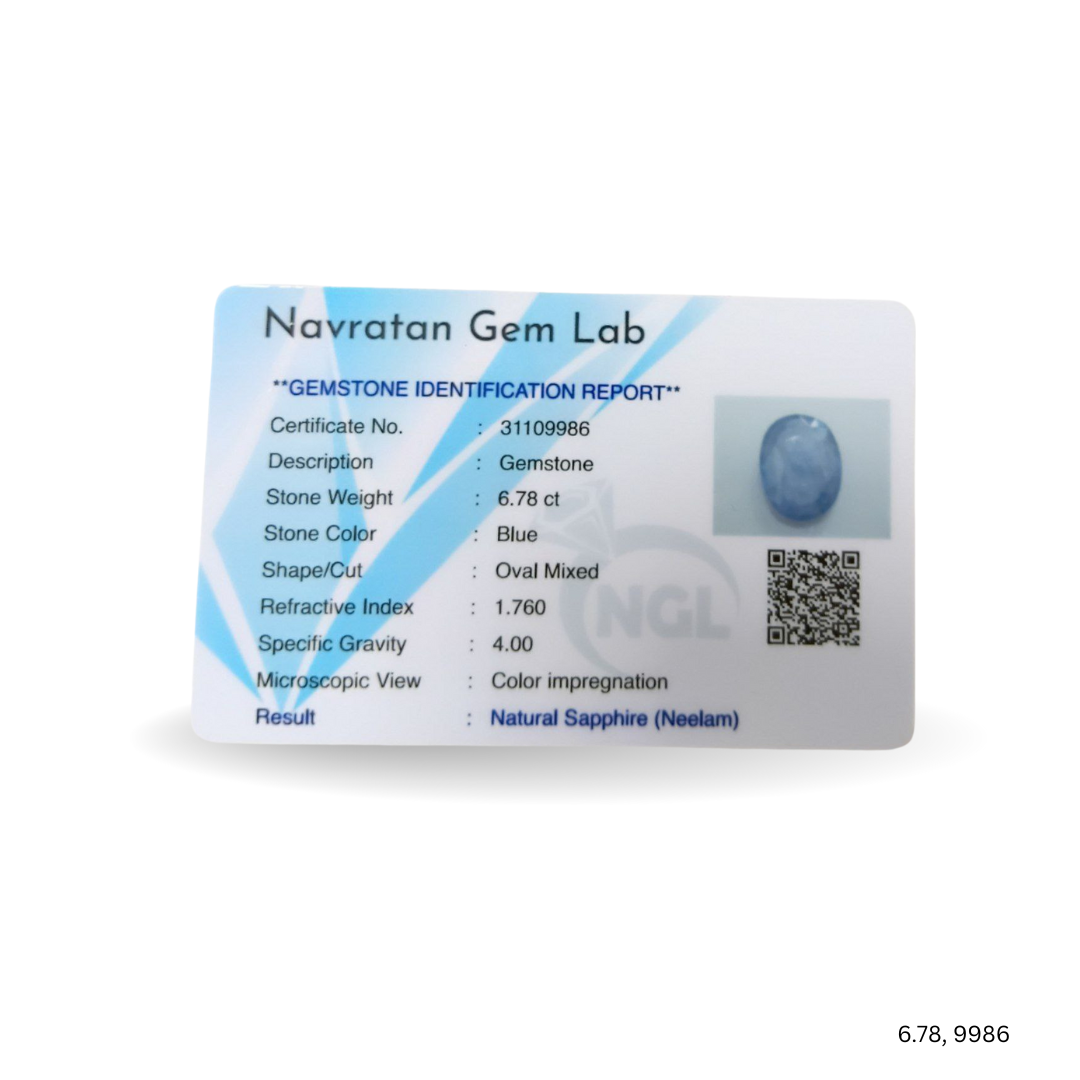 6.78 CARAT NEELAM (GRADE A)