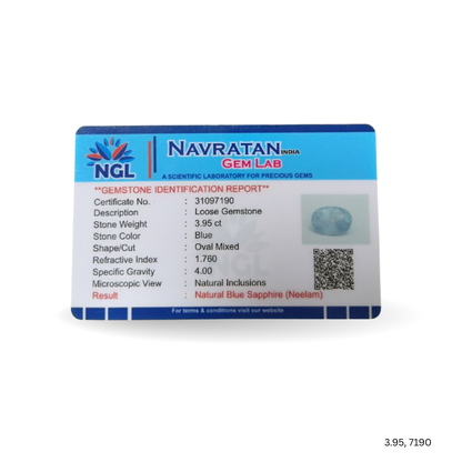 3.95 CARAT NEELAM (GRADE A)