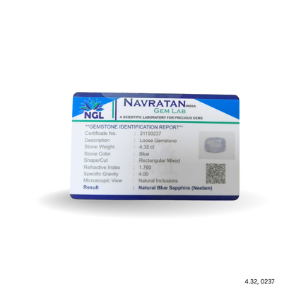 4.32 CARAT NEELAM (GRADE A)