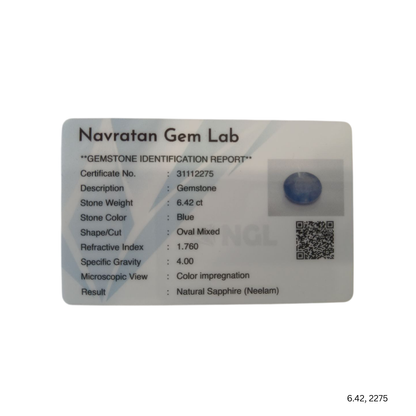 6.42 CARAT NEELAM (GRADE A)