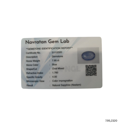 7.95 CARAT NEELAM (GRADE A)