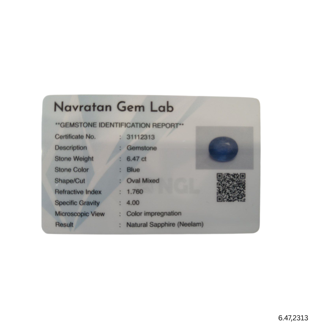 6.47 CARAT NEELAM (GRADE A)