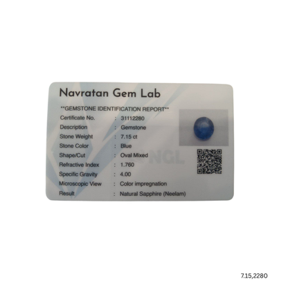 7.15 CARAT NEELAM (GRADE A)