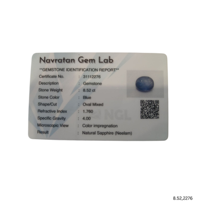 8.52 CARAT NEELAM (GRADE A)