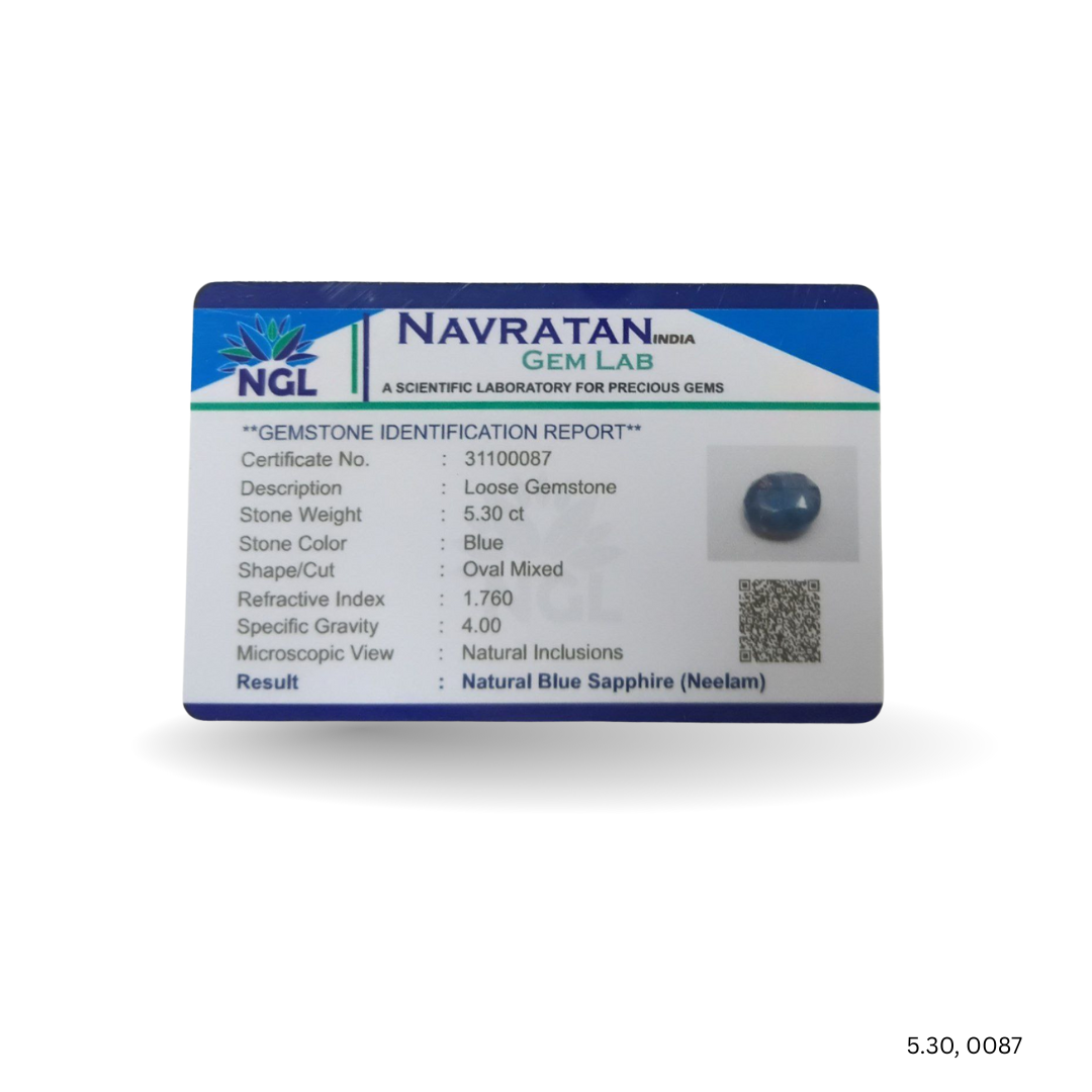 5.30 CARAT NEELAM (GRADE C)
