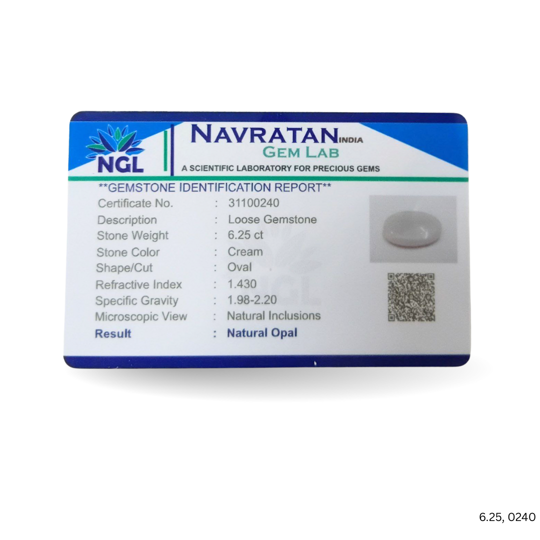 6.25 CARAT OPAL (GRADE B)