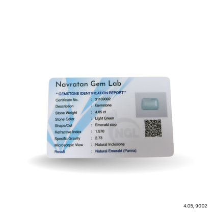 4.05 CARAT PANNA (GRADE A)