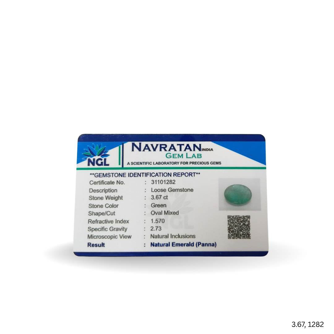 3.67 CARAT PANNA (GRADE A)