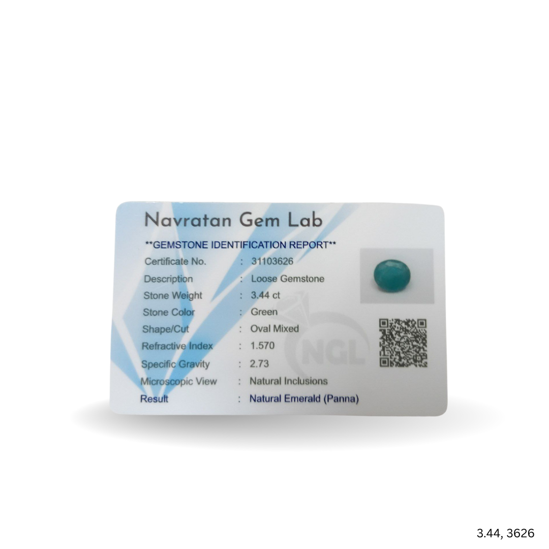 3.44 CARAT PANNA (GRADE A)