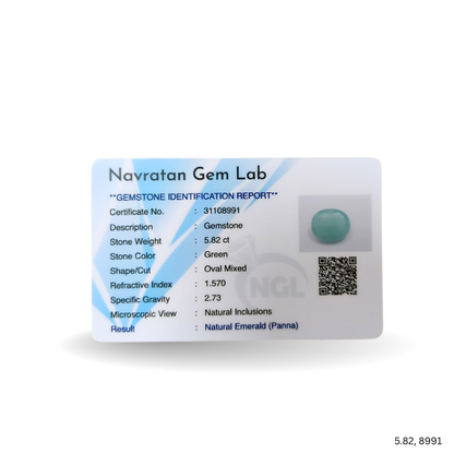 5.82 CARAT PANNA (GRADE A)