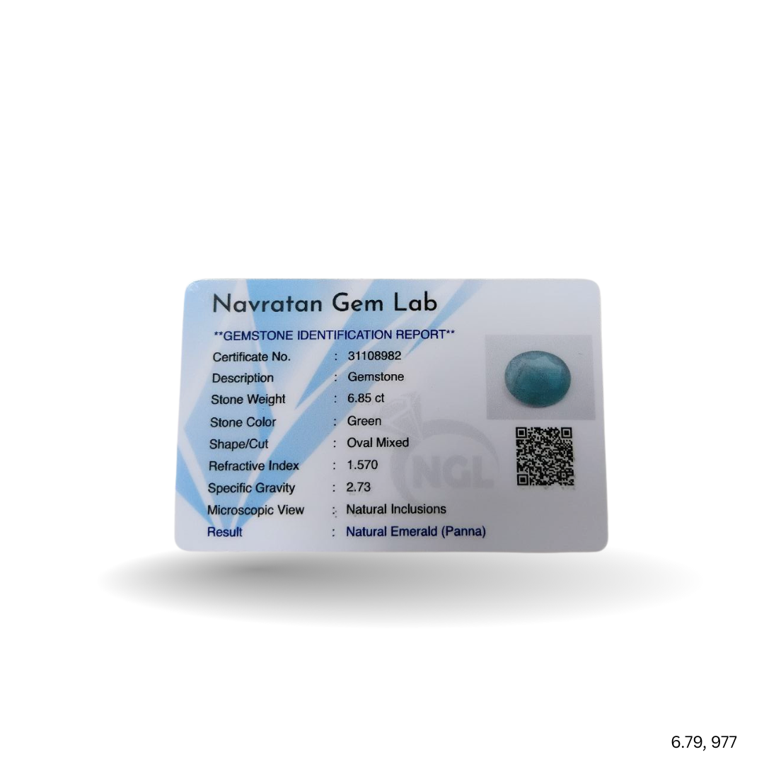 6.85 CARAT PANNA (GRADE A)