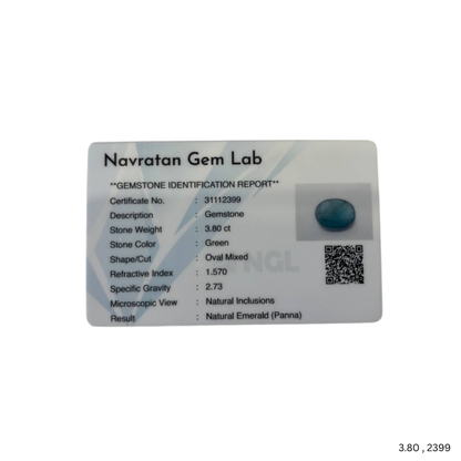 3.80 CARAT PANNA (GRADE A)