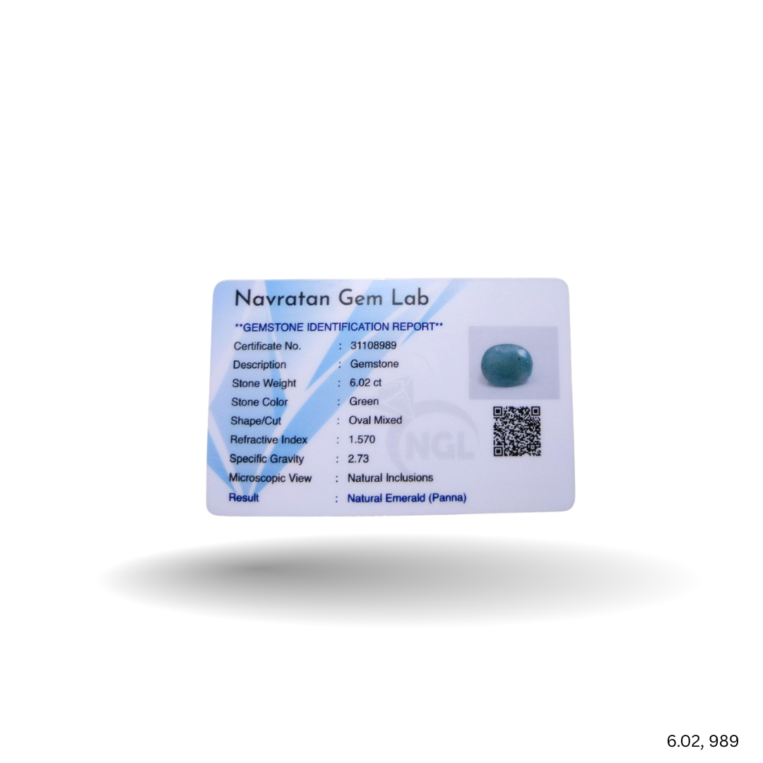 6.02 CARAT PANNA (GRADE A)