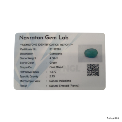 4.30 CARAT PANNA (GRADE A)