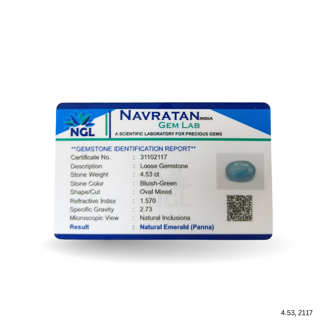 4.53 CARAT PANNA (GRADE A)