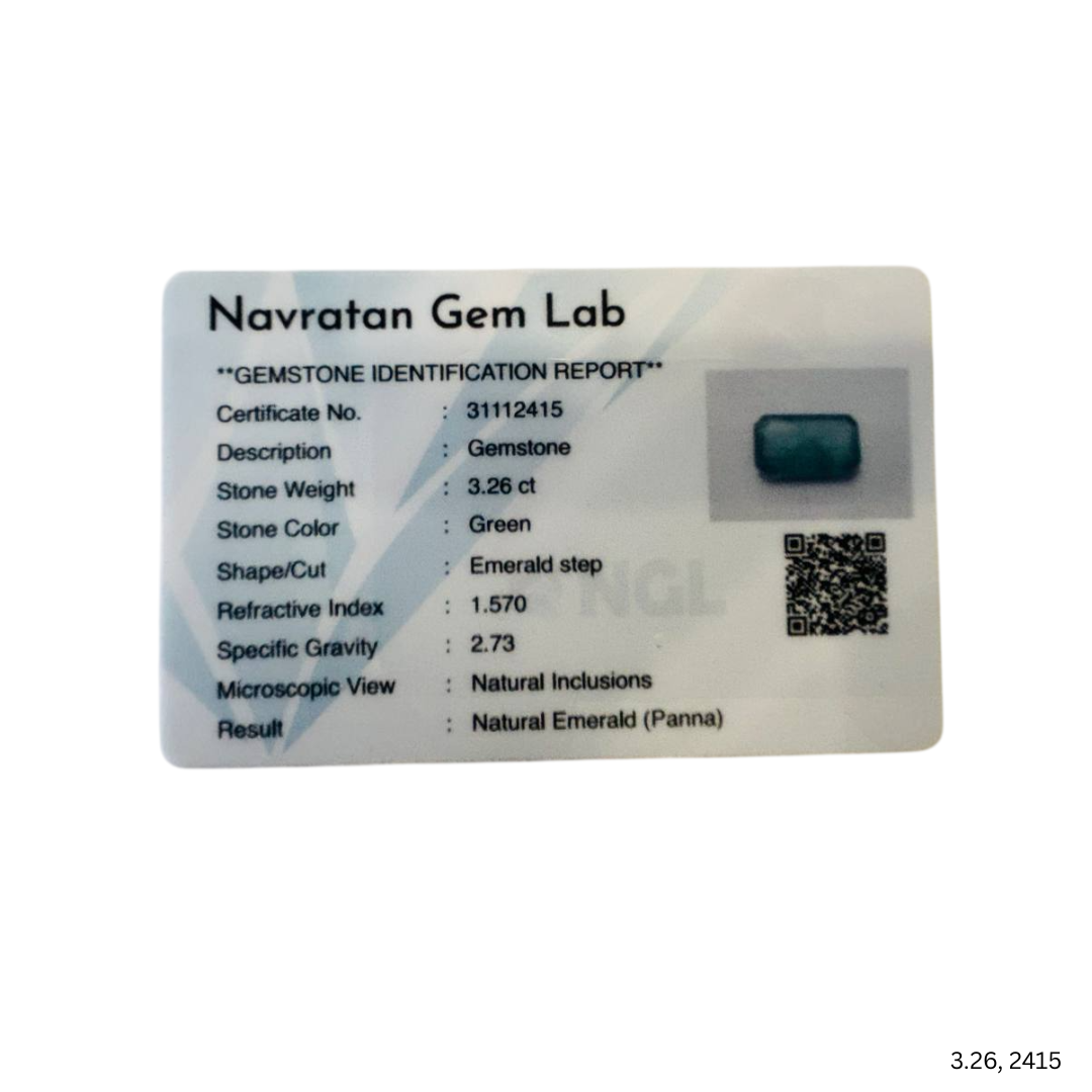 3.26 CARAT PANNA (GRADE A)