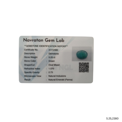 5.25 CARAT PANNA (GRADE A)