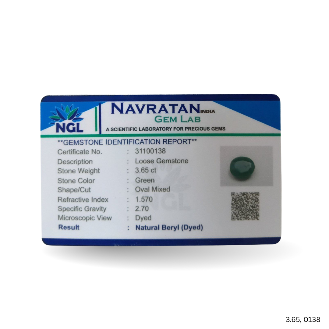 3.65 CARAT PANNA (GRADE C)