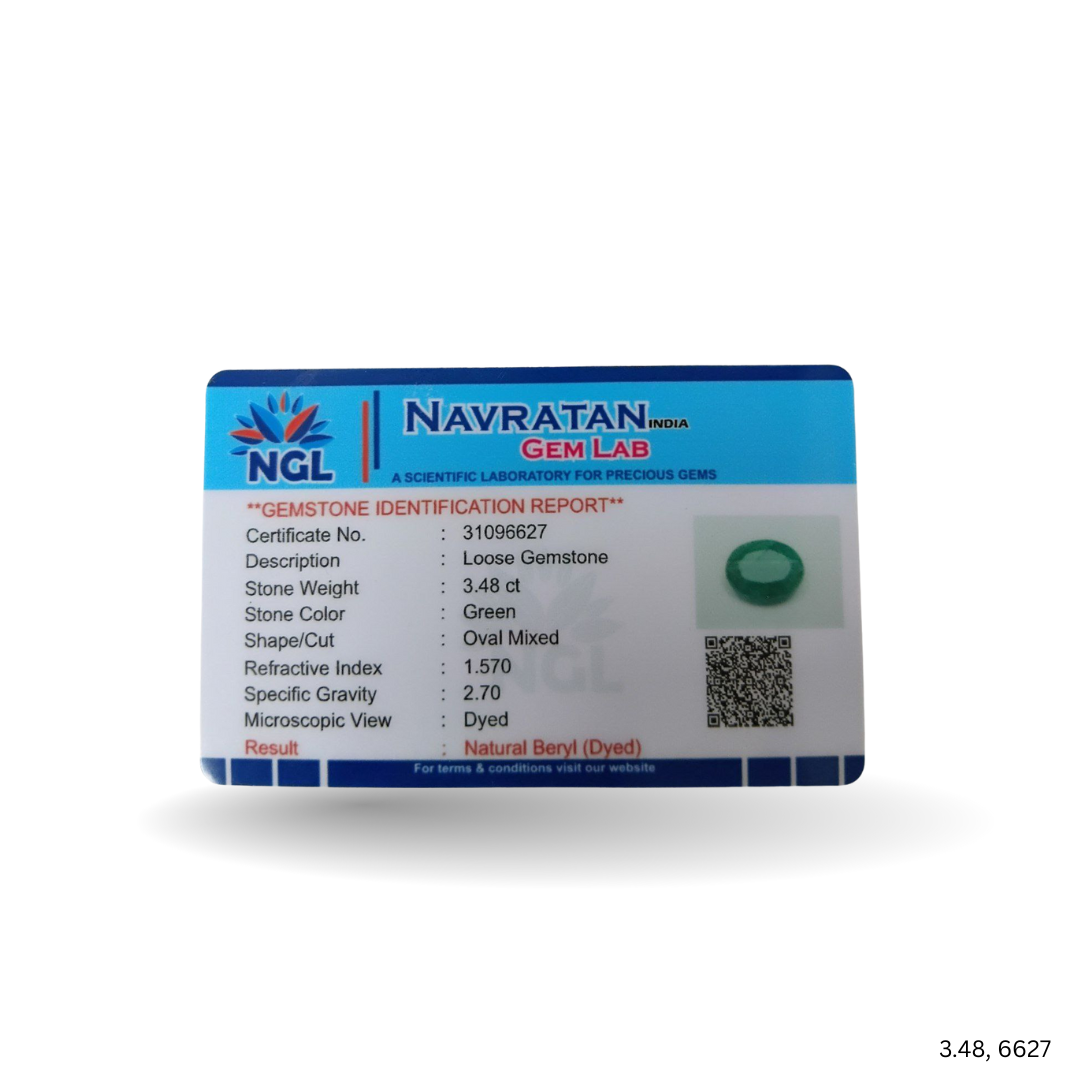 3.48 CARAT PANNA (GRADE C)