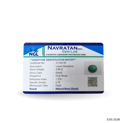 3.00 CARAT PANNA (GRADE C)