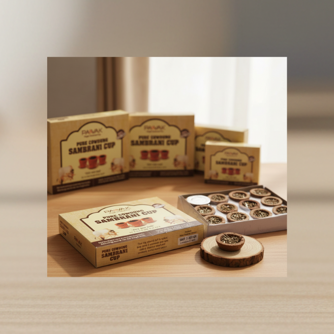 Pure cow Sambrani dhoop cup