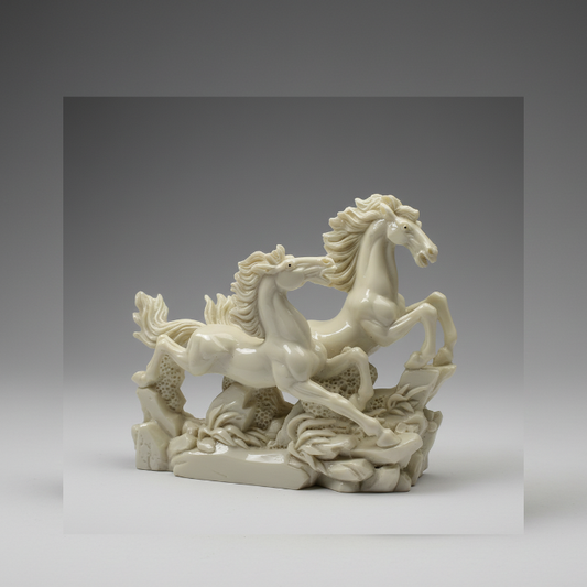 White Galloping Horses
