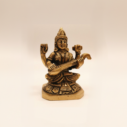 Brass Saraswati Small