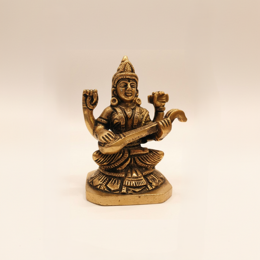 Brass Saraswati Small