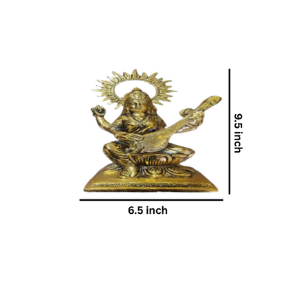 Brass Saraswati