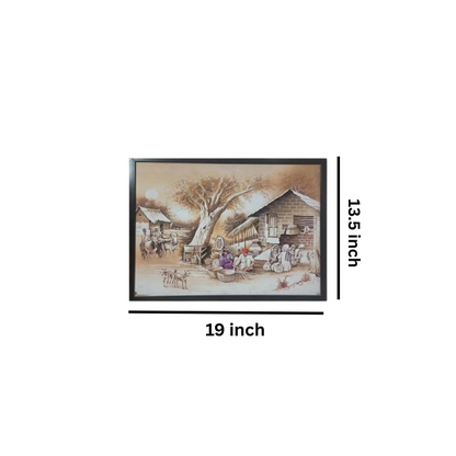 Village Scene Painting (Small)