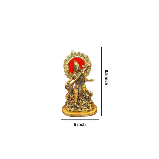 Brass Saraswati